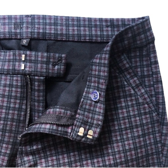 Kut From The Kloth NWOT Elyse Printed Slim Straight Leg Pant Dark Grey Size 12 - Picture 5 of 9